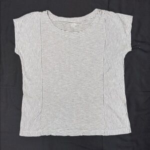 Lands’ End Striped Women's Medium Top - Black and White